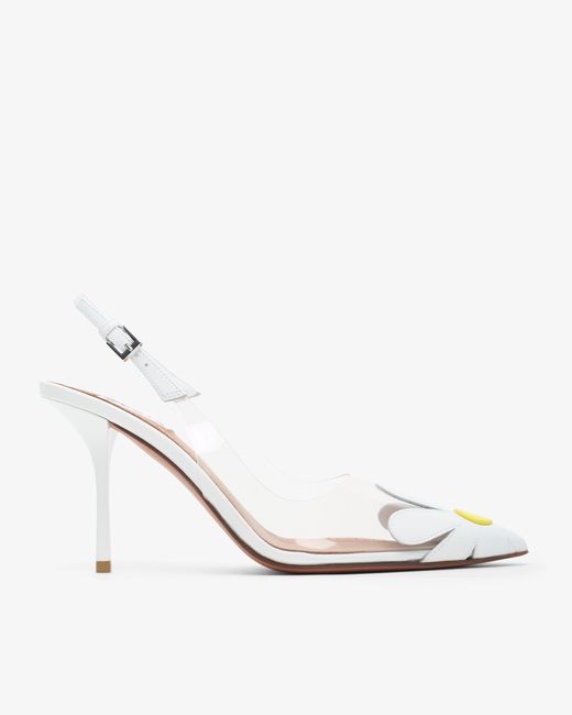 Alaïa White Bloom 90 Slingbacks