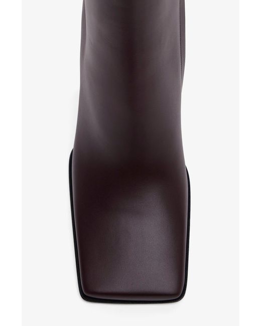 Alaïa Square 90 Brown Ankle Boots