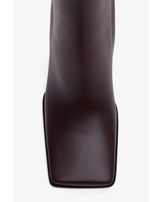 Alaïa Square 90 Brown Ankle Boots