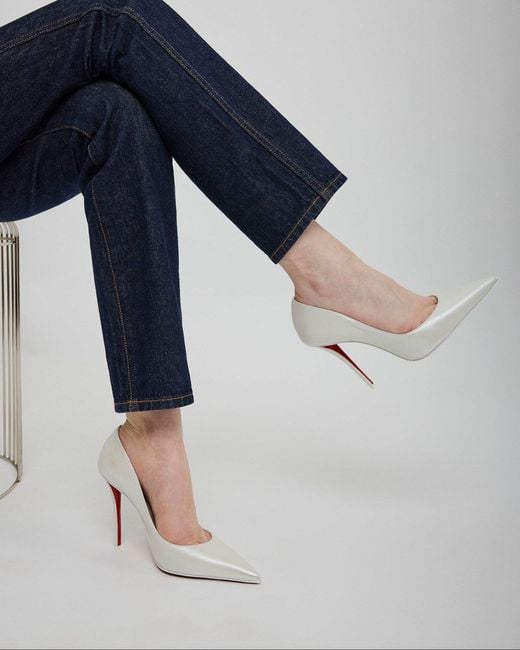 Christian Louboutin White Miss Z 100Mm Pumps