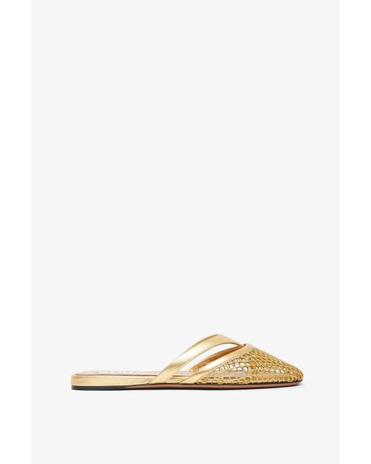 Alaïa Multicolor Infradito Flat Gold Mules