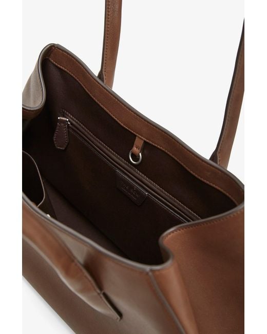 The Row Alger Brown Leather Shoulder Bag
