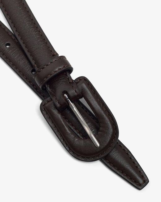 The Row White Thin Leather Belt