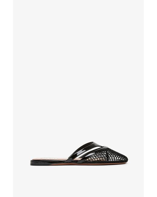 Alaïa Infradito Flat Black Mules