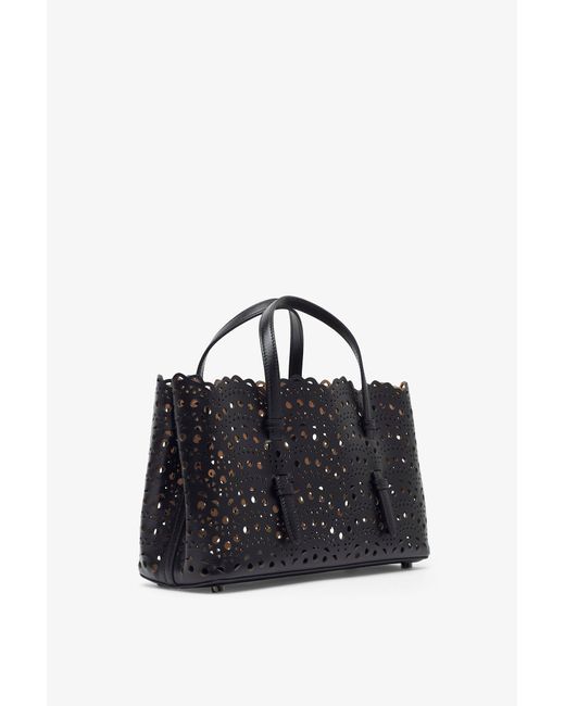 Alaïa Mina 25 Ew Vienne Vague Black Tote Bag