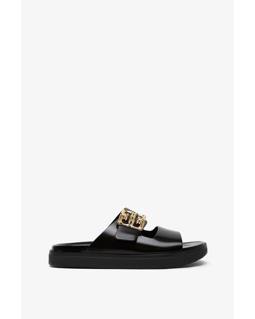 Givenchy 4g Black Flat Sandals