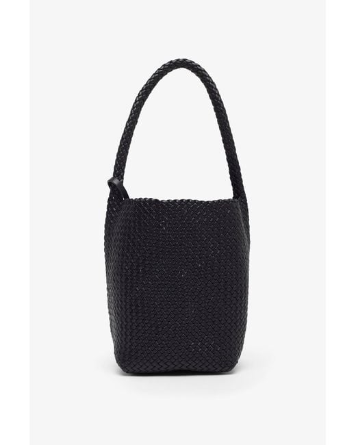 The Row Black Small Woven N/s Tote Bag