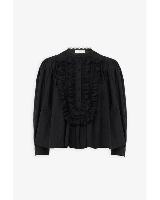 Chloé Black Lace Blouse