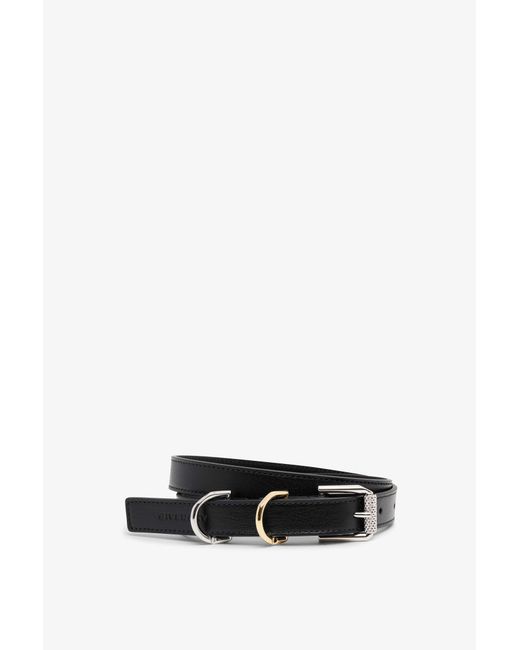 Givenchy White 20mm Voyou One Black Belt