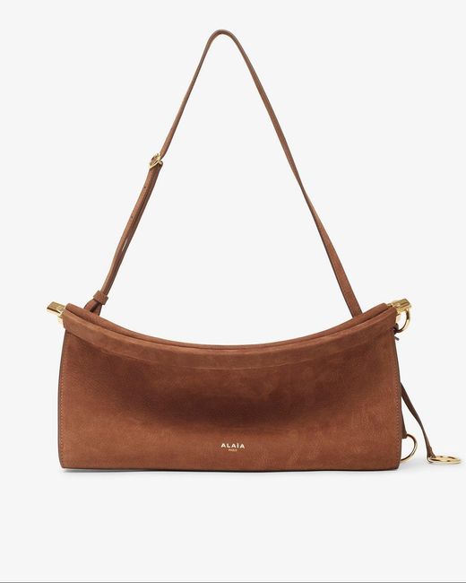Alaïa Le Click Ew Medium Brown Nubuck Leather Bag
