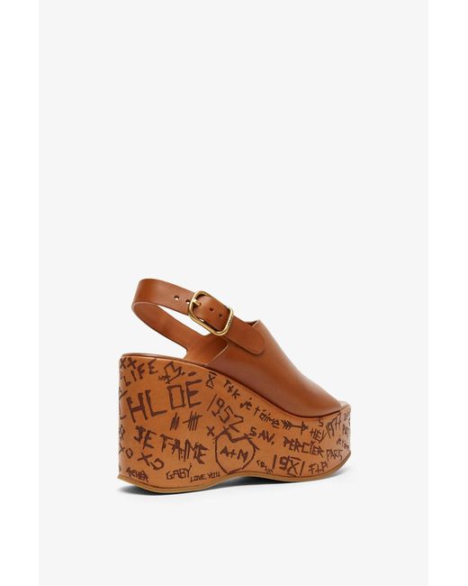 Chloé Maxime Brown Leather Sandals