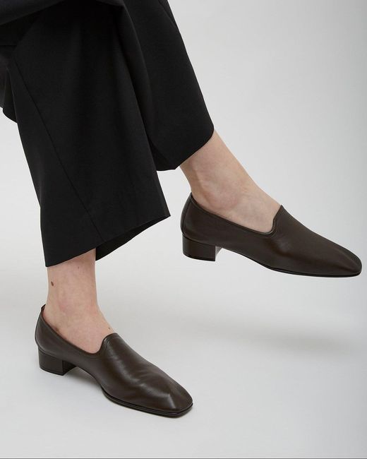Herbert Levine Black 30 Soft Leather Dark Brown Loafers