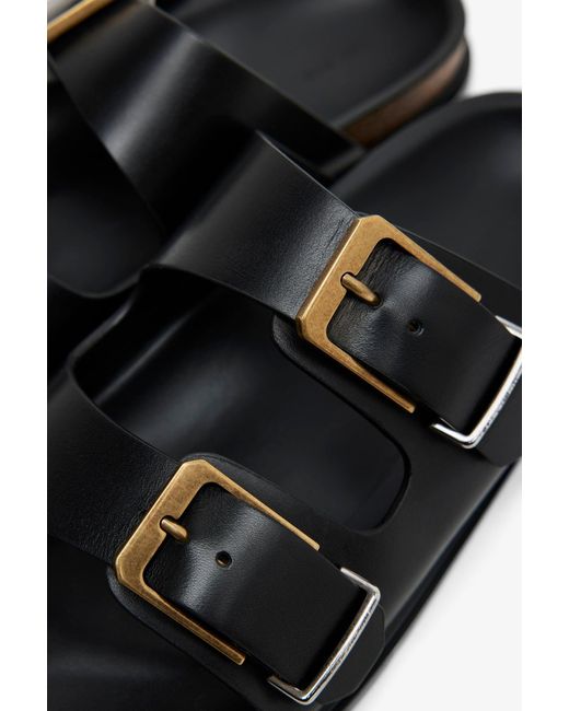 The Row White Buckle Slides