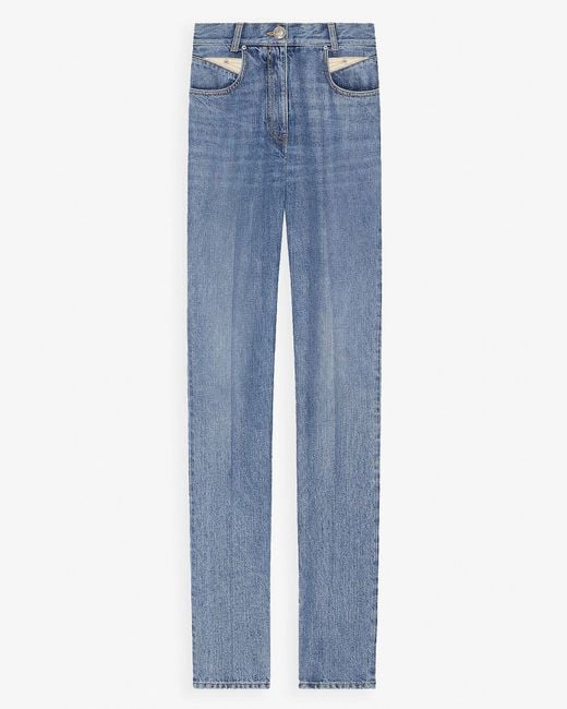 Givenchy Blue Back Details Denim Pants