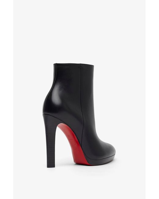 Christian Louboutin Fannylove 120 Black Leather Ankle Boots