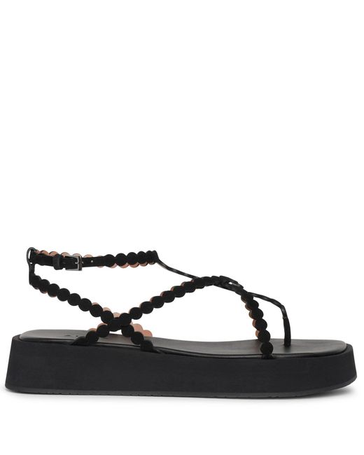 Alaïa Black Suede Platform Sandals