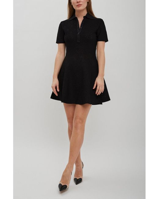 Givenchy Black Polo Collar Short Dress