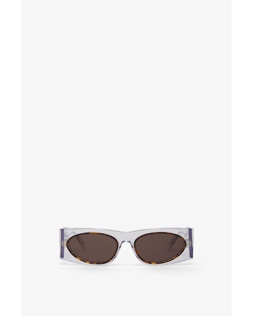 Alaïa White Cat Eye 85 Transparent Sunglasses