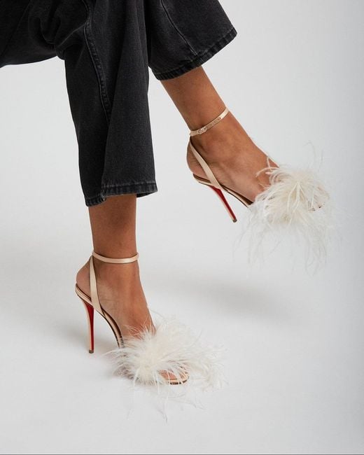 Christian Louboutin White 'Miss Z Poupi' Sandals