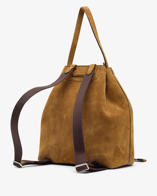 The Row Natural Backpack 9 Light Brown Suede Bag