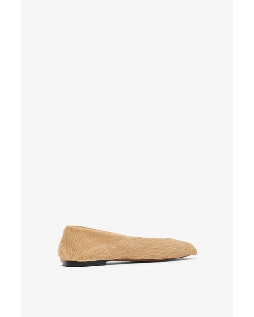 The Row White Square Ballet Flats