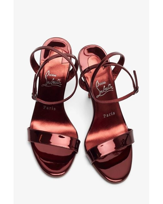 Christian Louboutin Multicolor Miss Z 100 Red Metallic Sandals