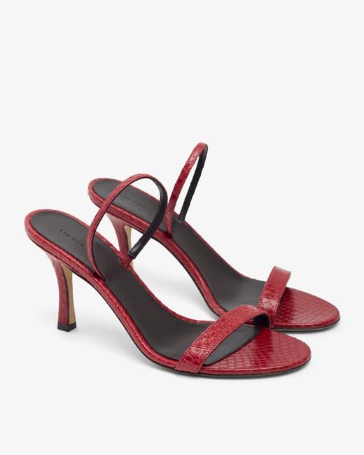 The Row Pink Ella Red Slingback Sandals