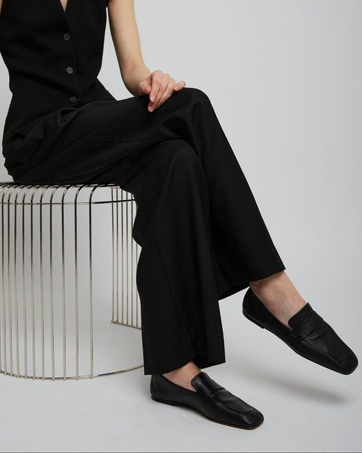 The Row White Square Loafers