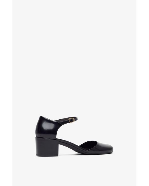 The Row White Penelope Ankle Strap Pumps