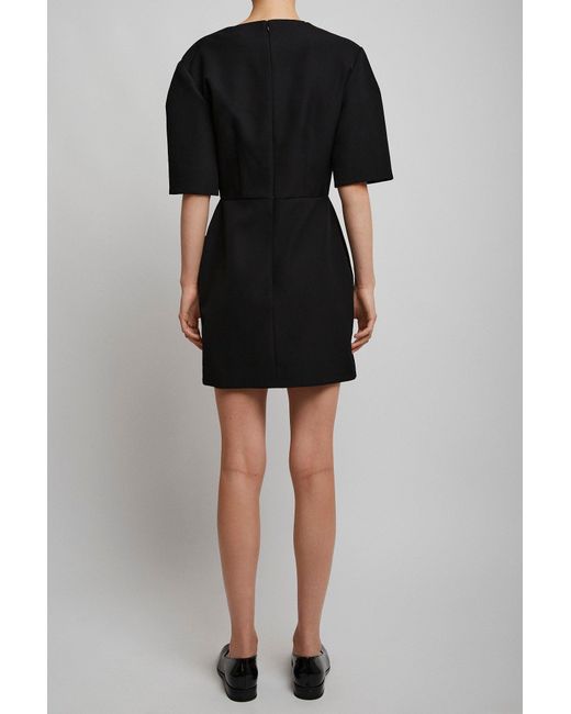 Givenchy Black Cocoon Wool Grain De Poudre Minidress