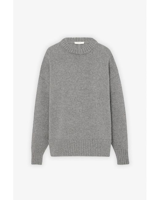 The Row Gray Ophelia Grey Wool Cashmere Sweater