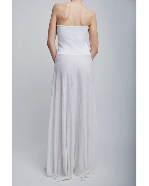 Alaïa White Linen-Blend Maxi Dress