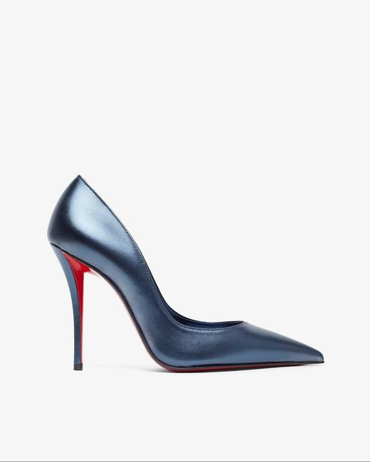 Christian Louboutin Miss Z 100 Blue Laminated Nappa Pumps