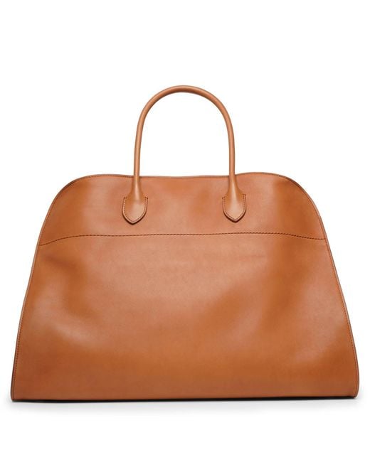 The Row Brown Soft Margaux 17 Leather Bag