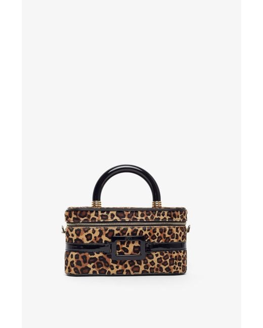 Roger Vivier Multicolor Belle Vivier Vanity Leopard Mini Bag
