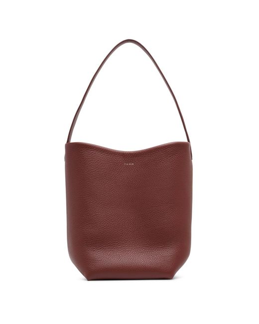 The Row Red Medium N/s Dark Brown Tote Bag