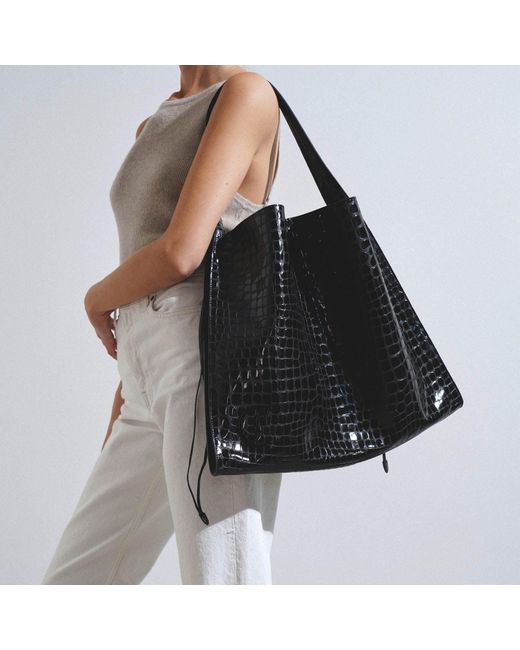Christian Louboutin Le 54 Black Calf Ali Tote Bag Lyst UK