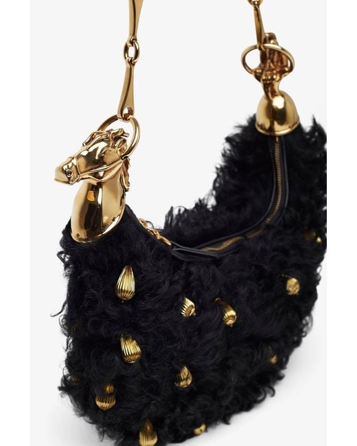 Chloé Chain Horse Black Shoulder Bag