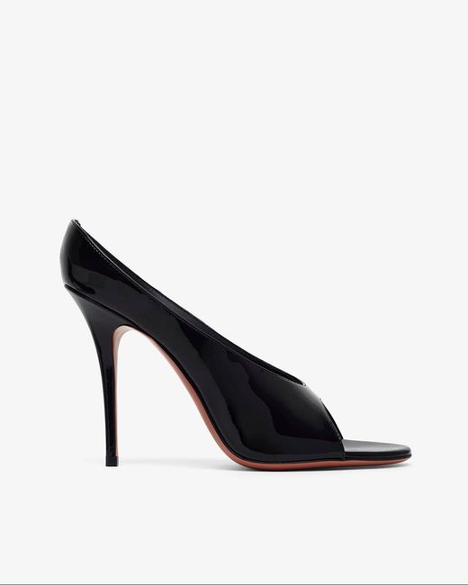 AMINA MUADDI Anok 105 Patent Black Mules