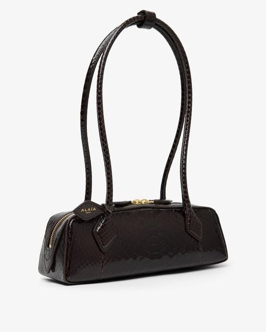 Alaïa Black Le Teckel Small Brown Leather Bag