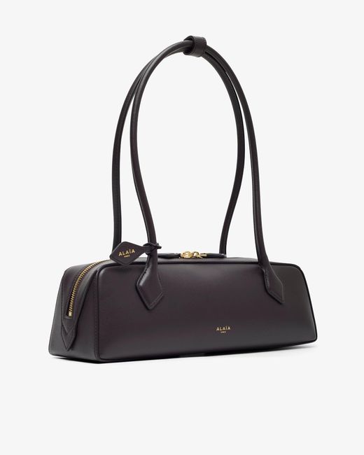 Alaïa Black Le Teckel Medium Brown Smooth Leather Bag