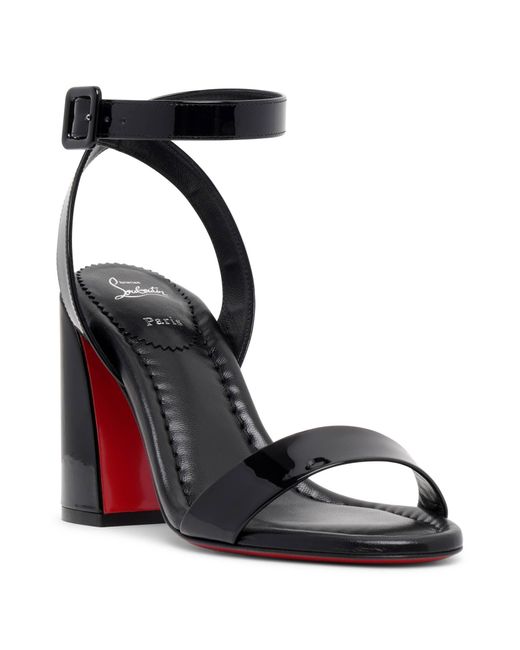 Christian Louboutin Miss Sabina 85 Black Patent Sandals