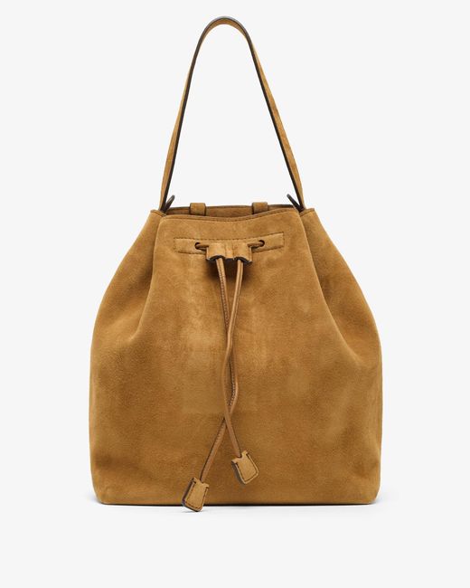 The Row Natural Backpack 9 Light Brown Suede Bag