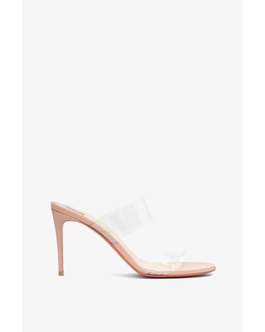 Christian Louboutin White Just Nothing 85 Pvc Nude Sandals