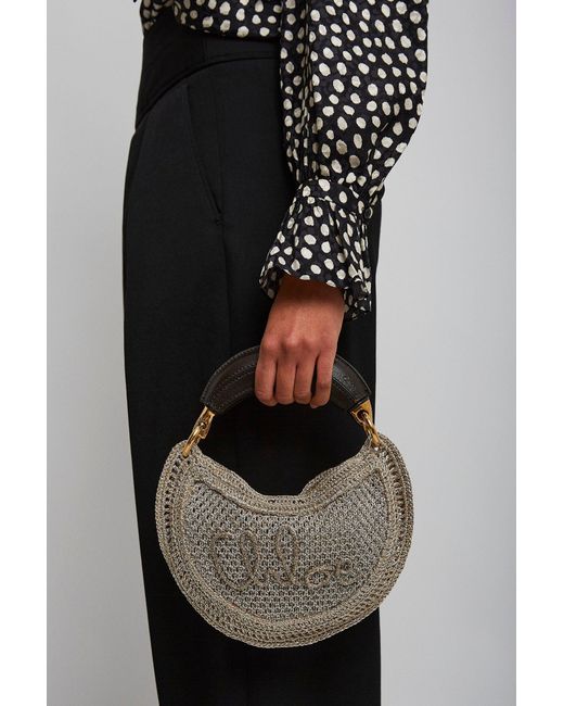 Chloé Multicolor Summer Banana Mini Silver Bag