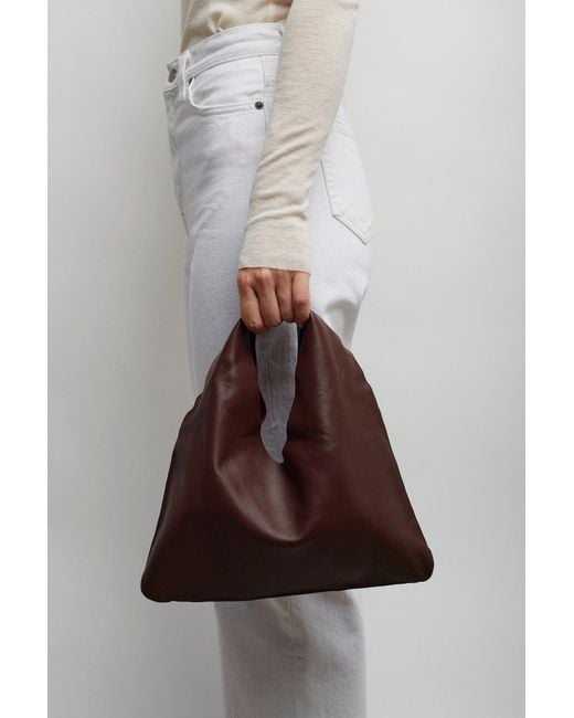 The Row Bindle Small Brown Leather Bag