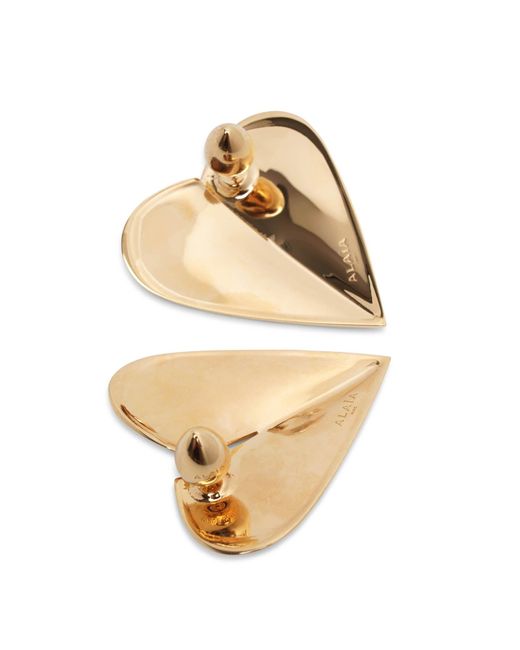 Alaïa Natural Torn Heart Gold Earrings