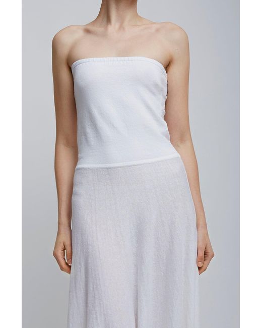 Alaïa White Linen-Blend Maxi Dress