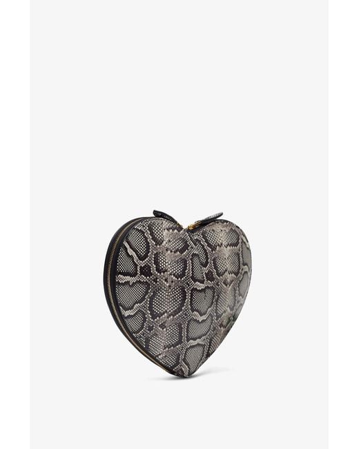 Alaïa Black Python-Print Le Cœur Bag