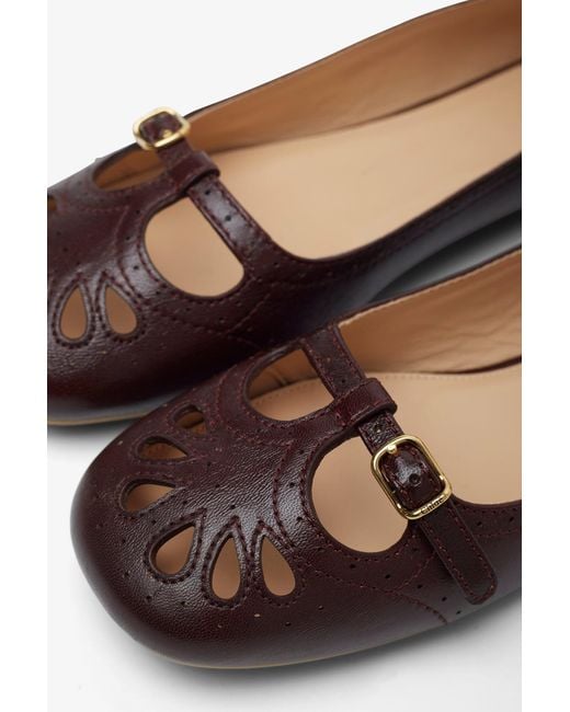 Chloé White Misty Dark Purple Ballerinas